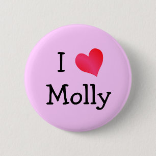 Ik hou van Molly Ronde Button 5,7 Cm