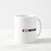 Ik hou van Mom Design Coffee Mok / gepersonaliseer (Voorkant rechts)