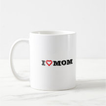 Ik hou van Mom Design Coffee Mok / gepersonaliseer