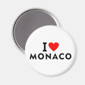 Ik hou van Monaco-land zoals hartreistoerisme Magneet (Voorkant / Achterkant)