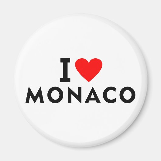 Ik hou van Monaco-land zoals hartreistoerisme Magneet (Voorkant)