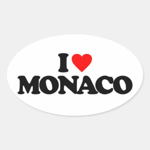 IK HOU VAN MONACO OVALE STICKER