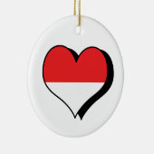 Ik hou van Monaco Vlag Ornament (Rechts)