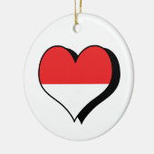 Ik hou van Monaco Vlag Ornament (Links)
