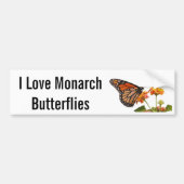Ik hou van Monarch Butterflies Bumpersticker (Voorkant)