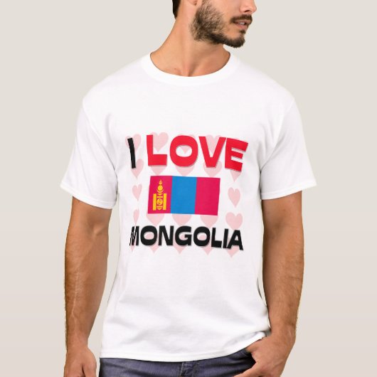 Ik hou van Mongolië T-shirt (Voorkant)