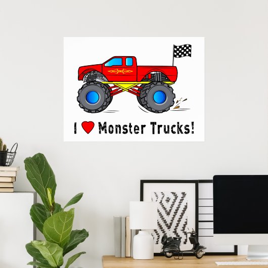 Ik hou van Monster Trucks! Poster (Thuiskantoor)