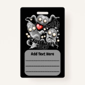 Ik hou van monsters omdat mensen klote zijn badge (Achterkant)