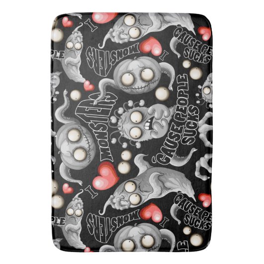 Ik hou van monsters omdat mensen klote zijn badmat (Voorkant Verticaal)