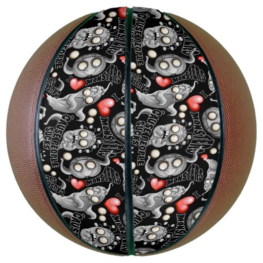 Ik hou van monsters omdat mensen klote zijn basketbal (Verticaal)