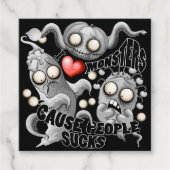 Ik hou van monsters omdat mensen klote zijn bedankjes labels (Voorkant)