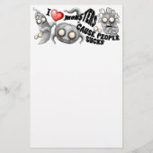 Ik hou van monsters omdat mensen klote zijn briefpapier (Voorkant)