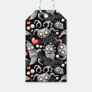 Ik hou van monsters omdat mensen klote zijn cadeaulabel