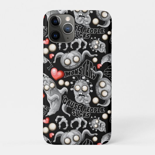 Ik hou van monsters omdat mensen klote zijn Case-Mate iPhone case (Achterkant)