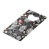 Ik hou van monsters omdat mensen klote zijn creditkaart flessenopener (Voorkant Gekanteld)