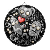 Ik hou van monsters omdat mensen klote zijn dartbord (Voorkant)