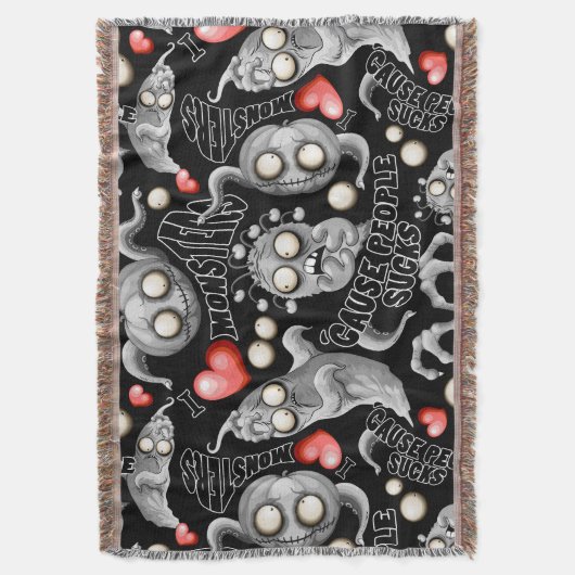 Ik hou van monsters omdat mensen klote zijn deken (Voorkant Verticaal)