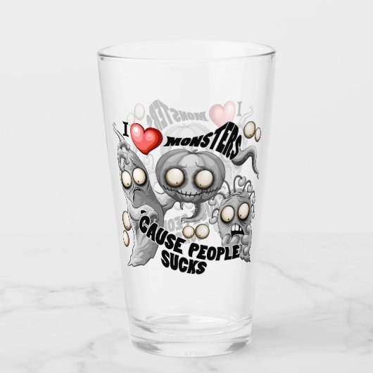 Ik hou van monsters omdat mensen klote zijn glas (Voorkant)