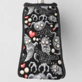 Ik hou van monsters omdat mensen klote zijn golfheadcover (Draai 90)