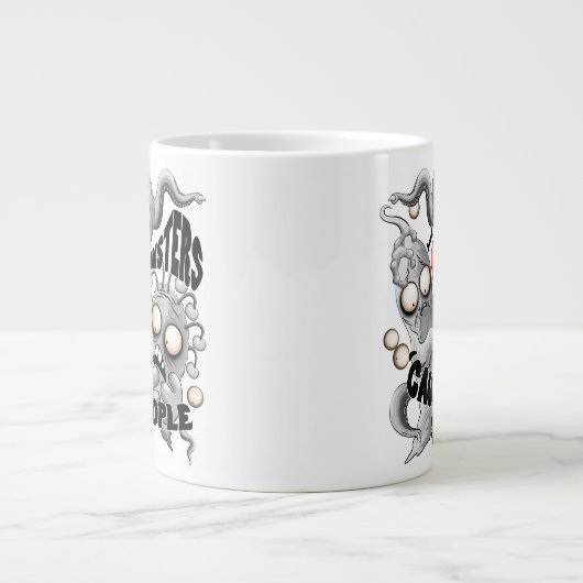 Ik hou van monsters omdat mensen klote zijn grote koffiekop (Voorkant)