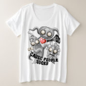 Ik hou van monsters omdat mensen klote zijn grote maat t-shirt (Design voorkant)