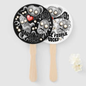 Ik hou van monsters omdat mensen klote zijn handwaaier (Voorkant en achterkant)