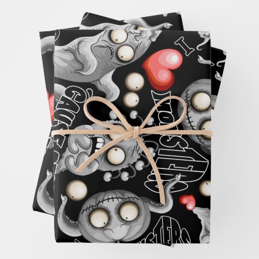 Ik hou van monsters omdat mensen klote zijn inpakpapier vel (In situ)