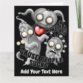 Ik hou van monsters omdat mensen klote zijn kaart (Voorkant)