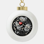 Ik hou van monsters omdat mensen klote zijn keramische bal ornament (Voorkant)