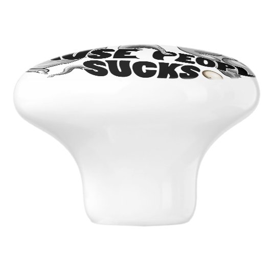 Ik hou van monsters omdat mensen klote zijn keramische knop (Zijkant)