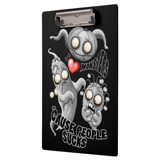 Ik hou van monsters omdat mensen klote zijn klembord (Links)