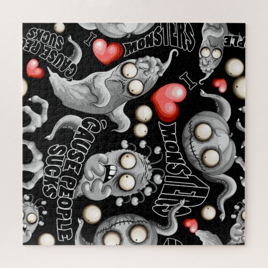 Ik hou van monsters omdat mensen klote zijn legpuzzel (Horizontaal)