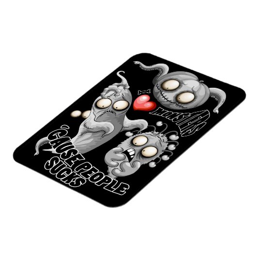 Ik hou van monsters omdat mensen klote zijn magneet (Linkerzijde)