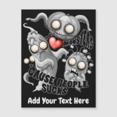 Ik hou van monsters omdat mensen klote zijn magnetische uitnodiging (Voorkant)