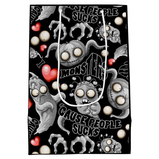 Ik hou van monsters omdat mensen klote zijn medium cadeauzakje (Achterkant)