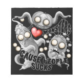 Ik hou van monsters omdat mensen klote zijn notitieblok (Voorkant)