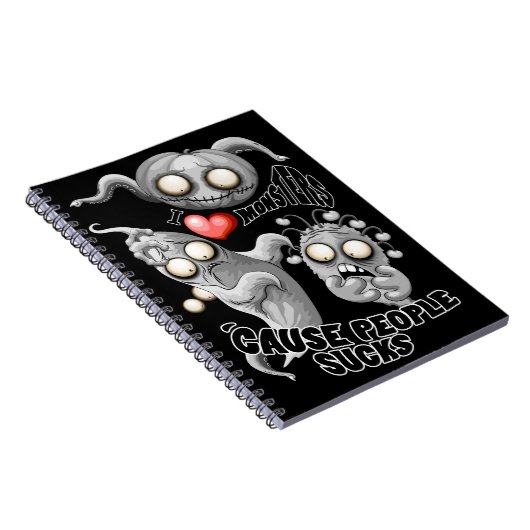 Ik hou van monsters omdat mensen klote zijn notitieboek (Rechterzijde)