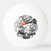 Ik hou van monsters omdat mensen klote zijn pingpongbal (Voorkant)