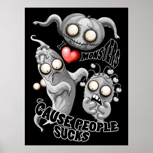 Ik hou van monsters omdat mensen klote zijn poster (Voorkant)