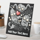 Ik hou van monsters omdat mensen klote zijn reclamebord met voetstuk (Insitu)