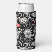 Ik hou van monsters omdat mensen klote zijn seltzer blikjeskoeler (Seltzer Voorkant)