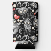 Ik hou van monsters omdat mensen klote zijn seltzer blikjeskoeler (Achterkant)