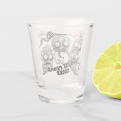 Ik hou van monsters omdat mensen klote zijn shot glas (Achterkant)