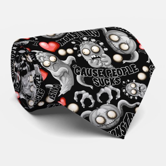 Ik hou van monsters omdat mensen klote zijn stropdas (Opgerold)