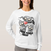 Ik hou van monsters omdat mensen klote zijn t-shirt (Voorkant)