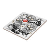 Ik hou van monsters omdat mensen klote zijn tegeltje (Zijkant)