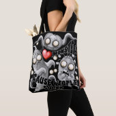 Ik hou van monsters omdat mensen klote zijn tote bag (Dichtbij)