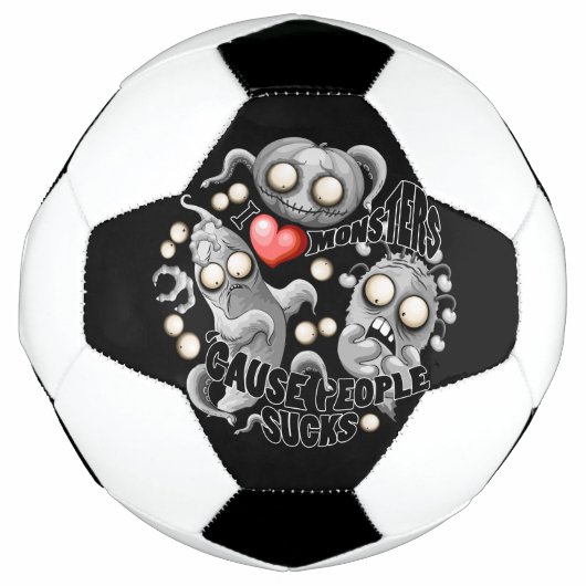 Ik hou van monsters omdat mensen klote zijn voetbal (Voorkant)