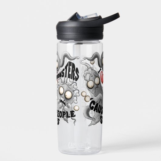 Ik hou van monsters omdat mensen klote zijn waterfles (Links)