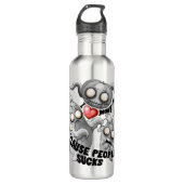 Ik hou van monsters omdat mensen klote zijn waterfles (Voorkant)